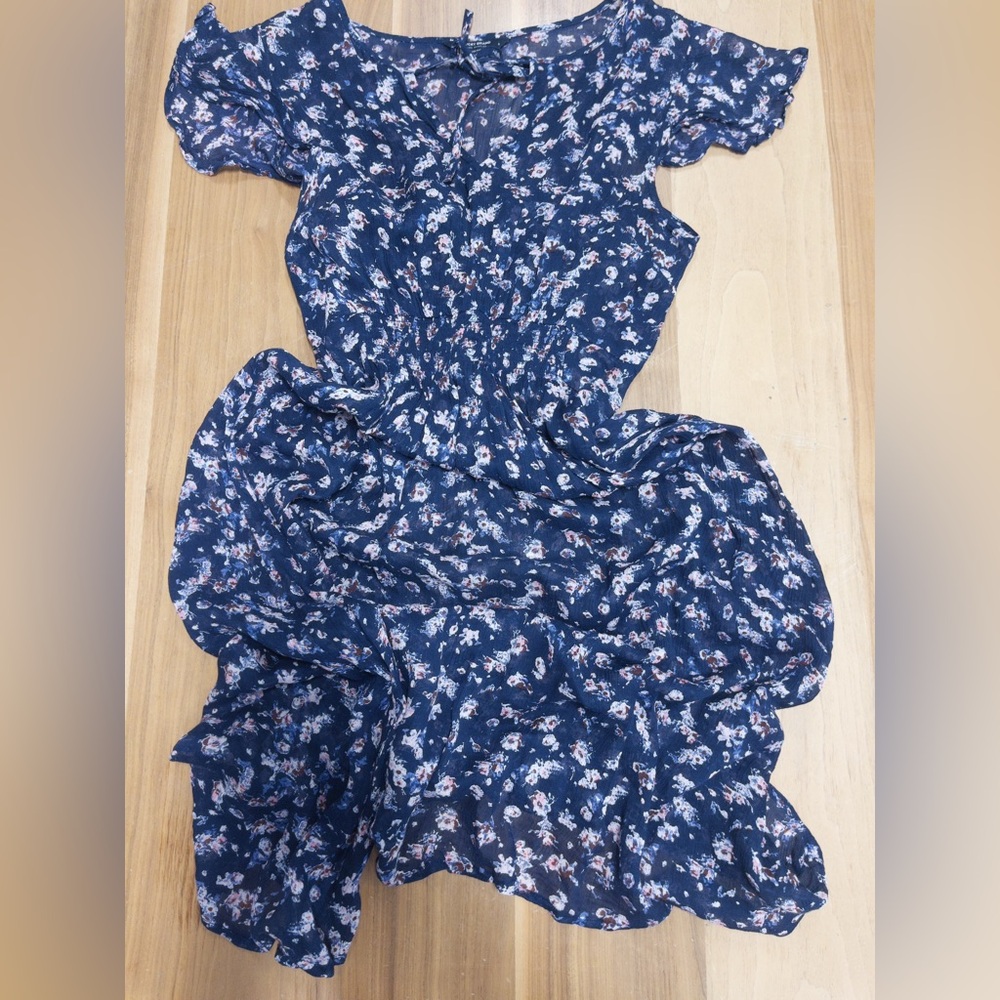 Floral Blue Maxi Dress – Lucky Brand Size Small